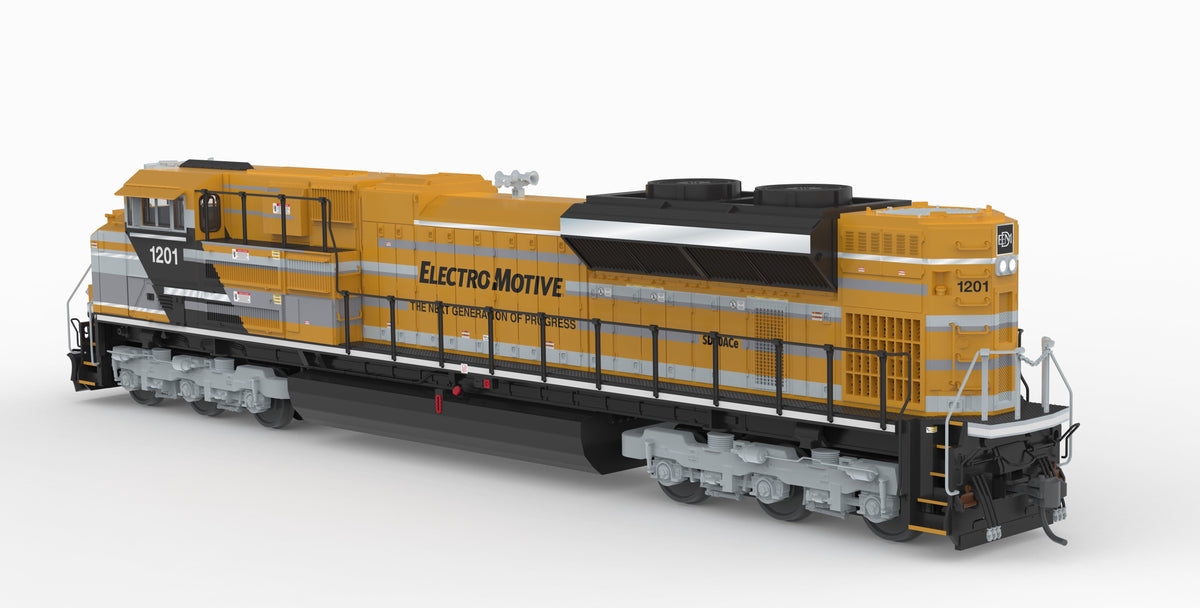 Broadway Limited Imports 10429 HO EMD SD70ACe, EMD Demo 1201, Yellow Progress Rail, Paragon4 Sound/DC/DCC, w/ Smoke, HO - view 4