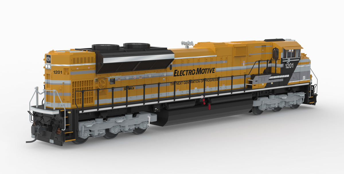 Broadway Limited Imports 10430 HO EMD SD70ACe, EMD Demo 1201, Yellow Progress Rail, No-Sound / DCC-Ready, HO - view 4