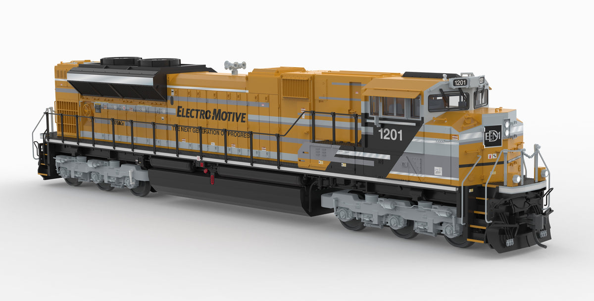 Broadway Limited Imports 10430 HO EMD SD70ACe, EMD Demo 1201, Yellow Progress Rail, No-Sound / DCC-Ready, HO - view 6