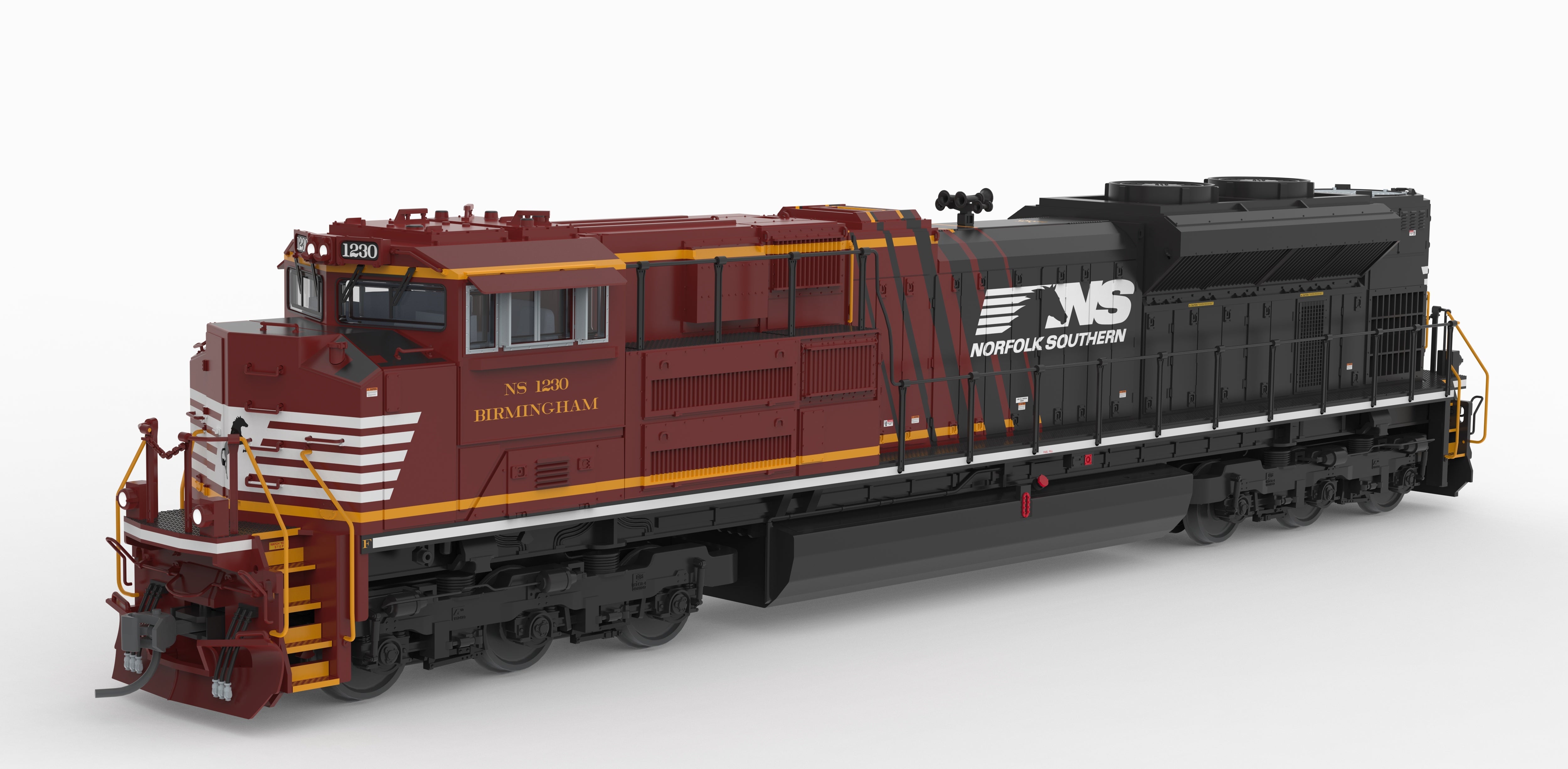 Broadway Limited Imports 10435 HO EMD SD70ACe Norfolk Southern 1230 Office Car Special - main view