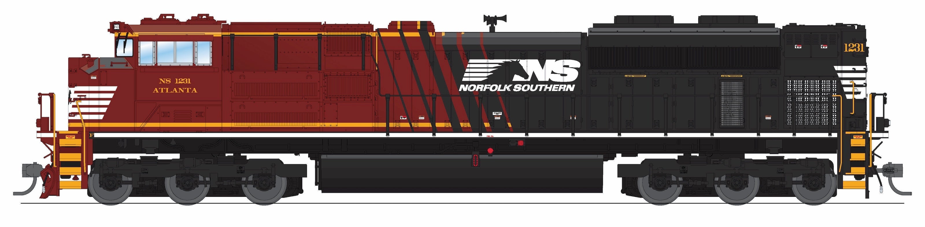 BLI 10436 HO SD70ACe NS 1231 - underside view
