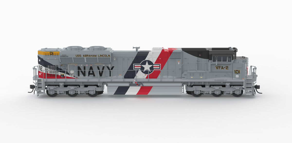 Broadway Limited Imports 10441 HO EMD SD70ACe, US Navy #101 Fantasy Paint, Paragon4 Sound/DC/DCC, w/ Smoke, HO - view 6