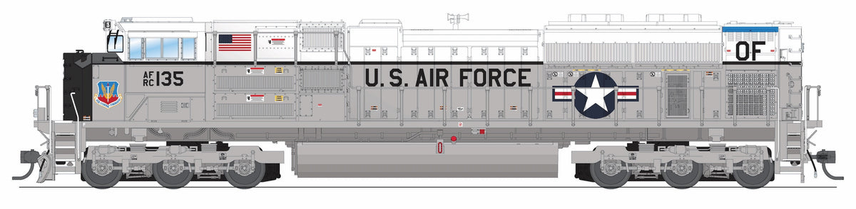 Broadway Limited Imports 10444 HO EMD SD70ACe, US Air Force #135 Fantasy Paint, No-Sound / DCC-Ready, HO - view 8