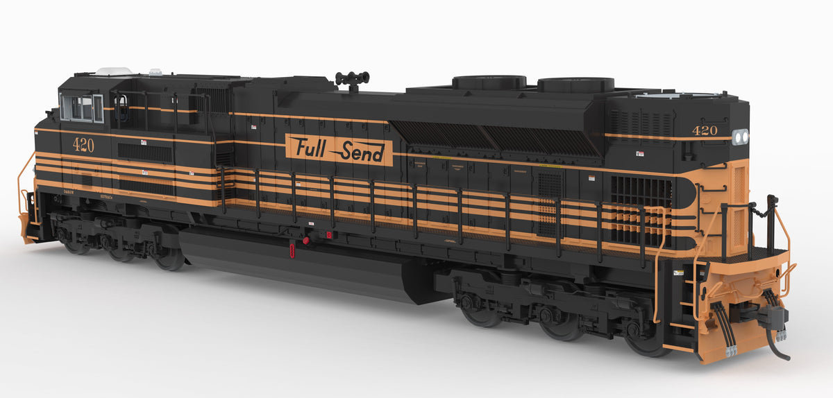 Broadway Limited Imports 10457 HO EMD SD70ACe, ES&D 422, "Full Send" 5-Stripe Scheme, Paragon4 Sound/DC/DCC, w/ Smoke, HO (Hyce Trains) - view 4