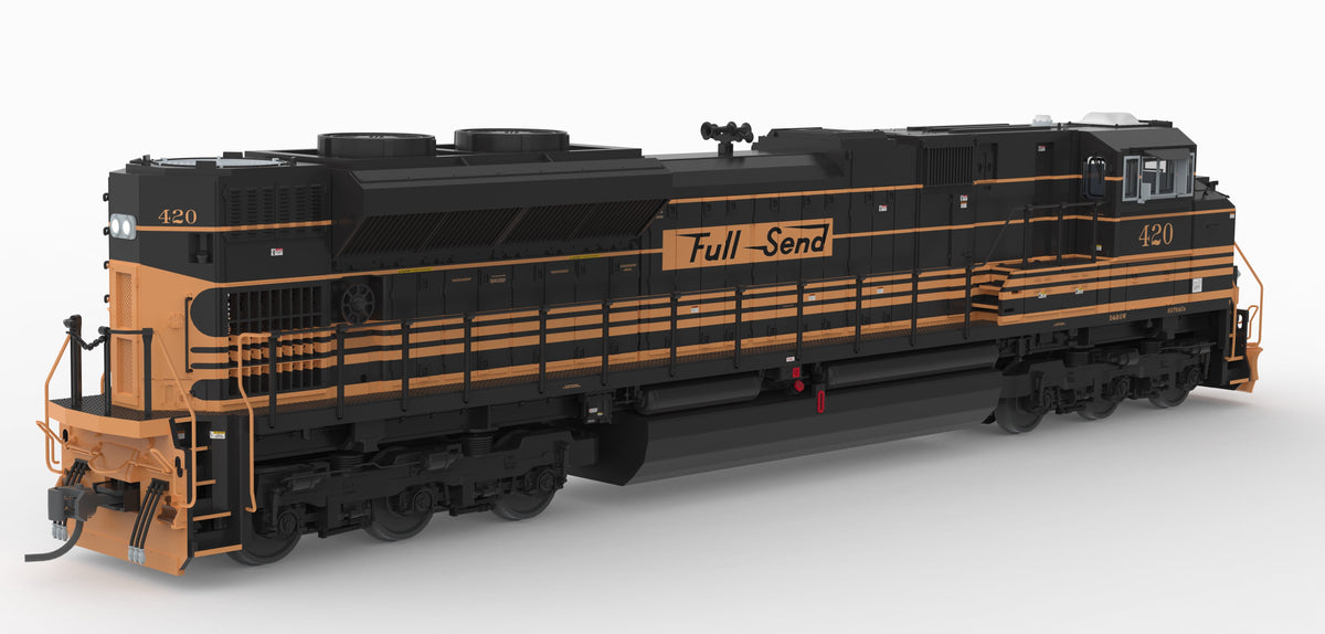 Broadway Limited Imports 10455 HO EMD SD70ACe, ES&D 420, "Full Send" 5-Stripe Scheme, Paragon4 Sound/DC/DCC, w/ Smoke, HO (Hyce Trains) - view 5