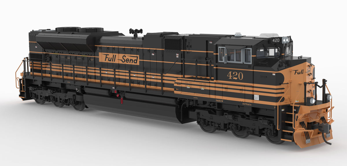 Broadway Limited Imports 10455 HO EMD SD70ACe, ES&D 420, "Full Send" 5-Stripe Scheme, Paragon4 Sound/DC/DCC, w/ Smoke, HO (Hyce Trains) - view 7
