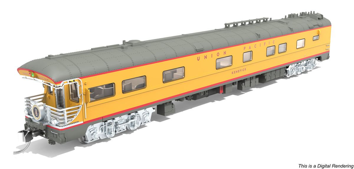 Broadway Limited Imports 10492 N Union Pacific Business Car #119 "Kenefick", "George Bush Funeral Train" Drumhead