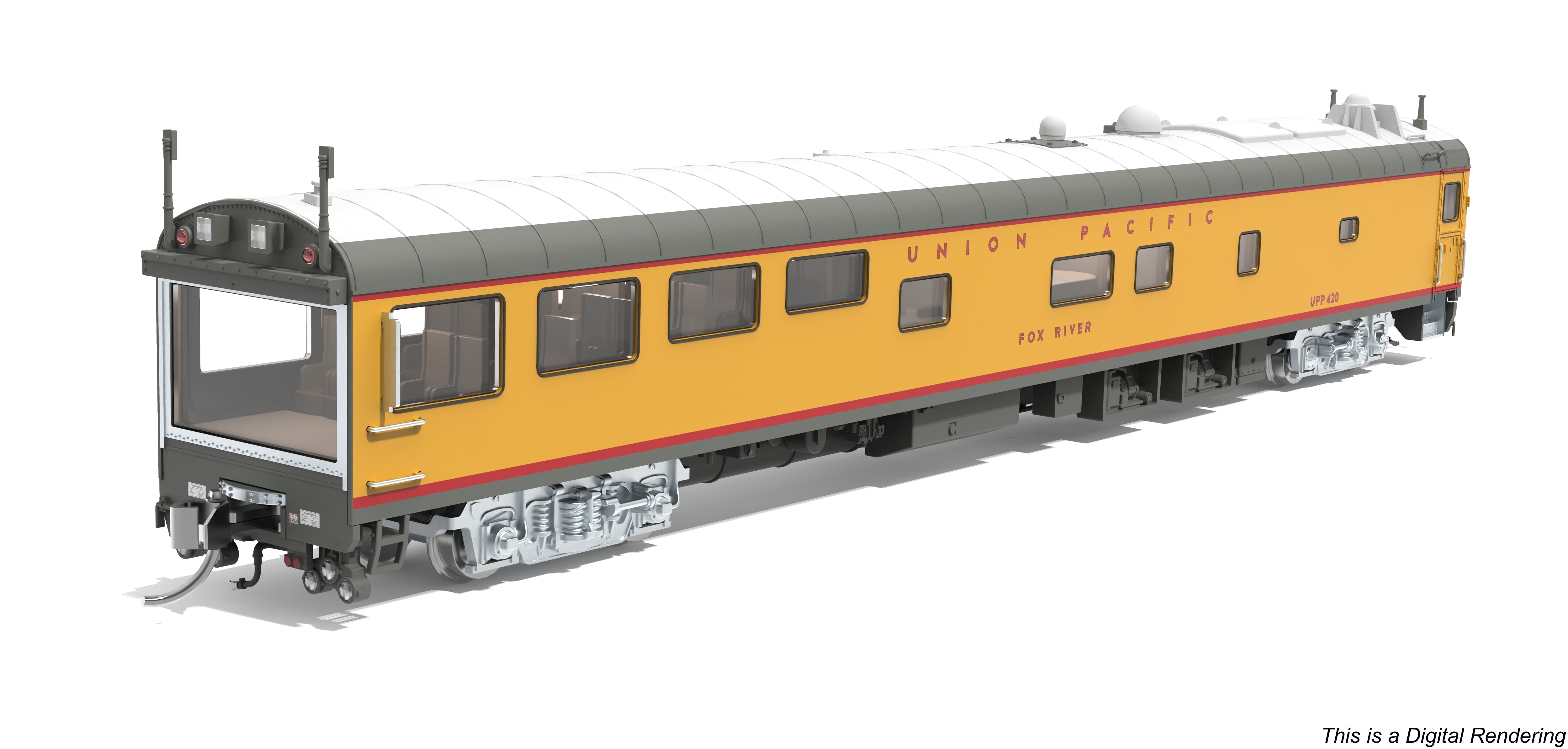 Broadway Limited Imports 10501 N Union Pacific "Fox River" Track Inspection Car, 2006-Present Appearance