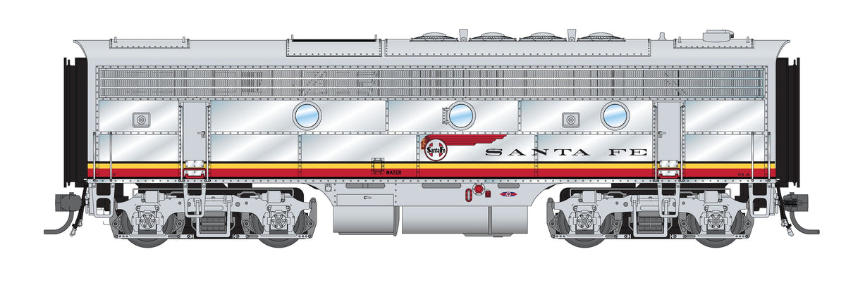 Broadway Limited Imports 10531 HO EMD F3 A/B Set, Santa Fe #34L/34A, Warbonnet Scheme, A-unit Stealth No-Sound/DCC-Ready + Unpowered B-unit - view 3