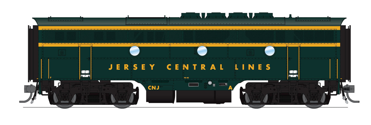 Broadway Limited Imports 10536 HO EMD F3 A/B Set, Central Railroad of New Jersey #53/1A, Green & Yellow, A-unit Paragon4 Sound/DC/DCC + Unpowered B-unit - view 3