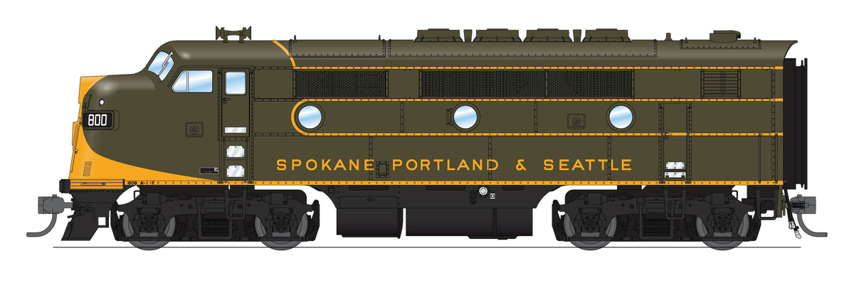 Broadway Limited Imports 10547 HO EMD F3A, Spokane, Portland & Seattle #801, Hourglass Scheme, Stealth Series, No-Sound / DCC-Ready