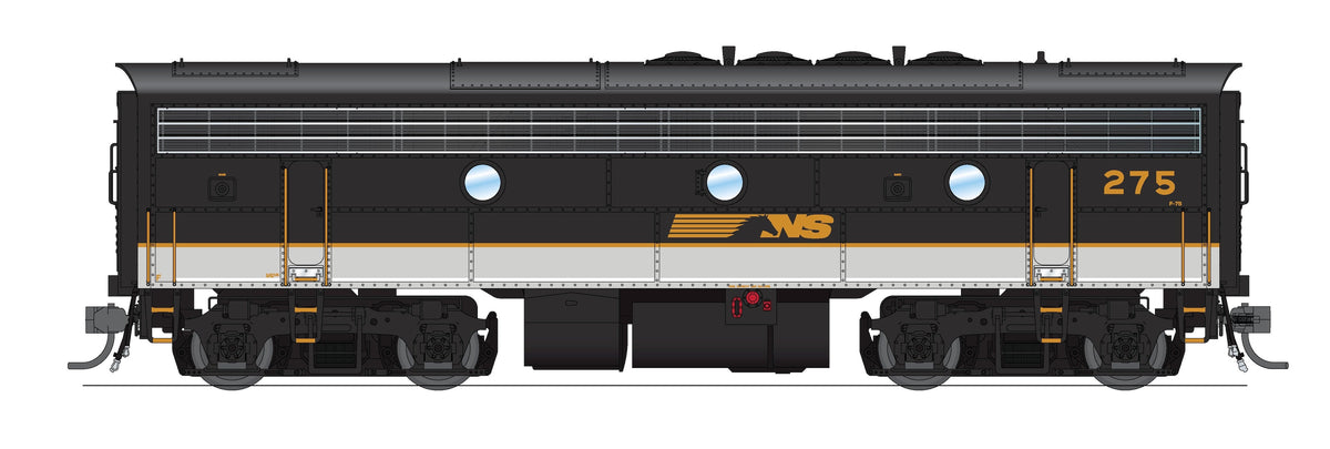 Broadway Limited Imports 10554 HO EMD F9/F7 A/B Set, Norfolk Southern #270/275, Tuxedo Scheme, A-unit Paragon4 Sound/DC/DCC + Unpowered B-unit - view 3