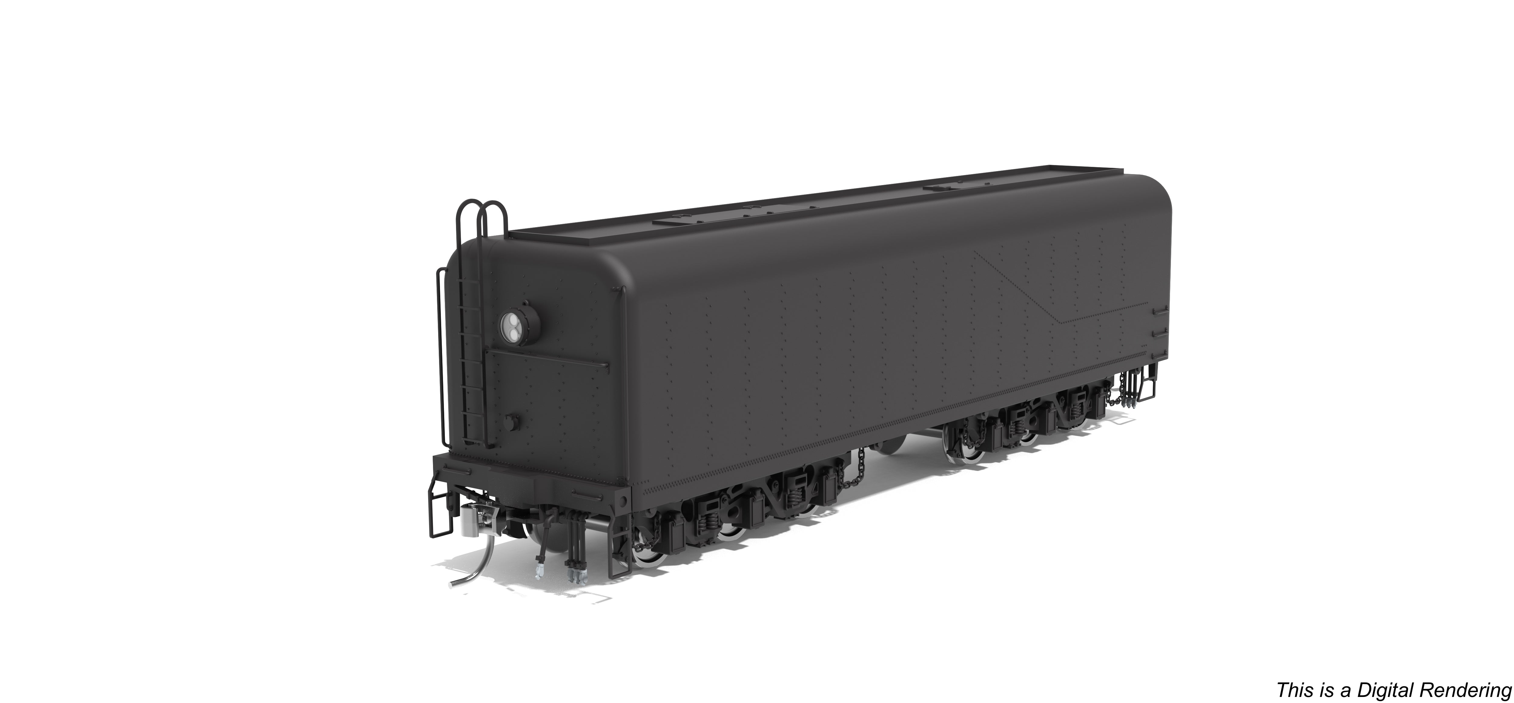 Broadway Limited Imports 10579 HO DLMX Auxiliary Water Tender, Painted Black Unlettered