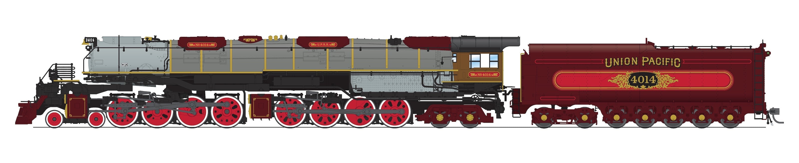 Broadway Limited Imports 10617 HO Big Boy Union Pacific #4014 Ornate 1800's Fantasy Paint Stealth Series, No-Sound / DCC-Ready