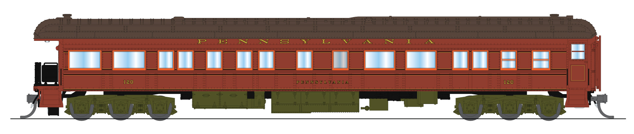 Broadway Limited Imports 10667 N Z74D Business Car, PRR #120 "Pennsylvania", Mid-1930's