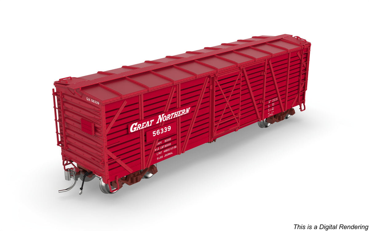 Broadway Limited Imports 10695 HO 40' Wood Stock Car, GN 56355, Hog Sounds