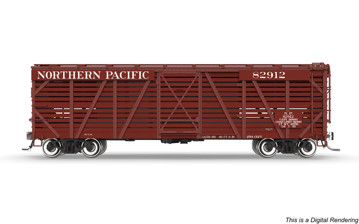 Broadway Limited Imports 10701 HO 40' Wood Stock Car, NP 82937, Hog Sounds