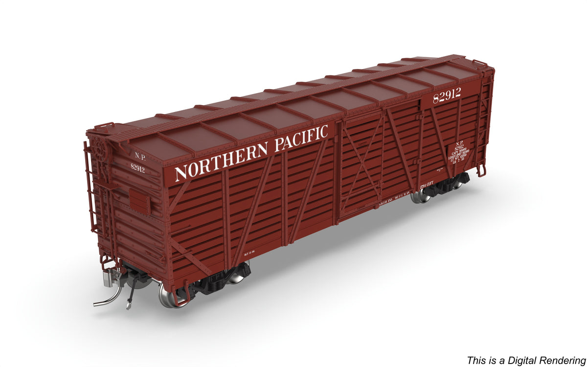Broadway Limited Imports 10725 HO 40' Wood Stock Car 4-Pack, Northern Pacific (Road Nos. 83039, 83115, 83143, 83170)