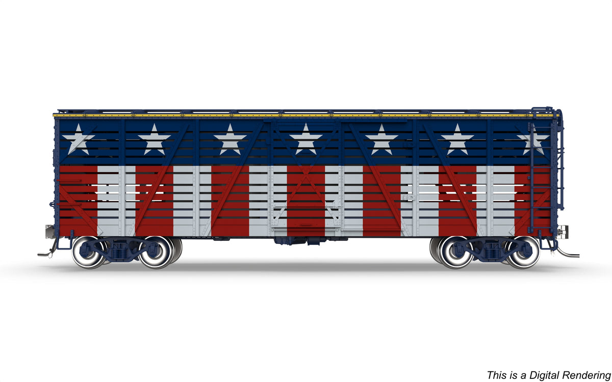 Broadway Limited Imports 10729 HO 40' Wood Stock Car 4-Pack, Holidays (1 each: Independence Day, Halloween, Merry Christmas, Happy Holidays)