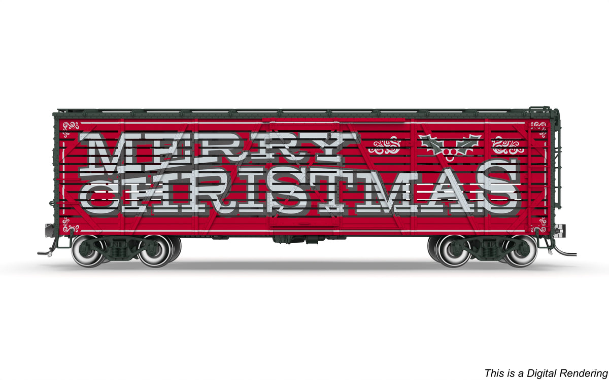Broadway Limited Imports 10729 HO 40' Wood Stock Car 4-Pack, Holidays (1 each: Independence Day, Halloween, Merry Christmas, Happy Holidays)