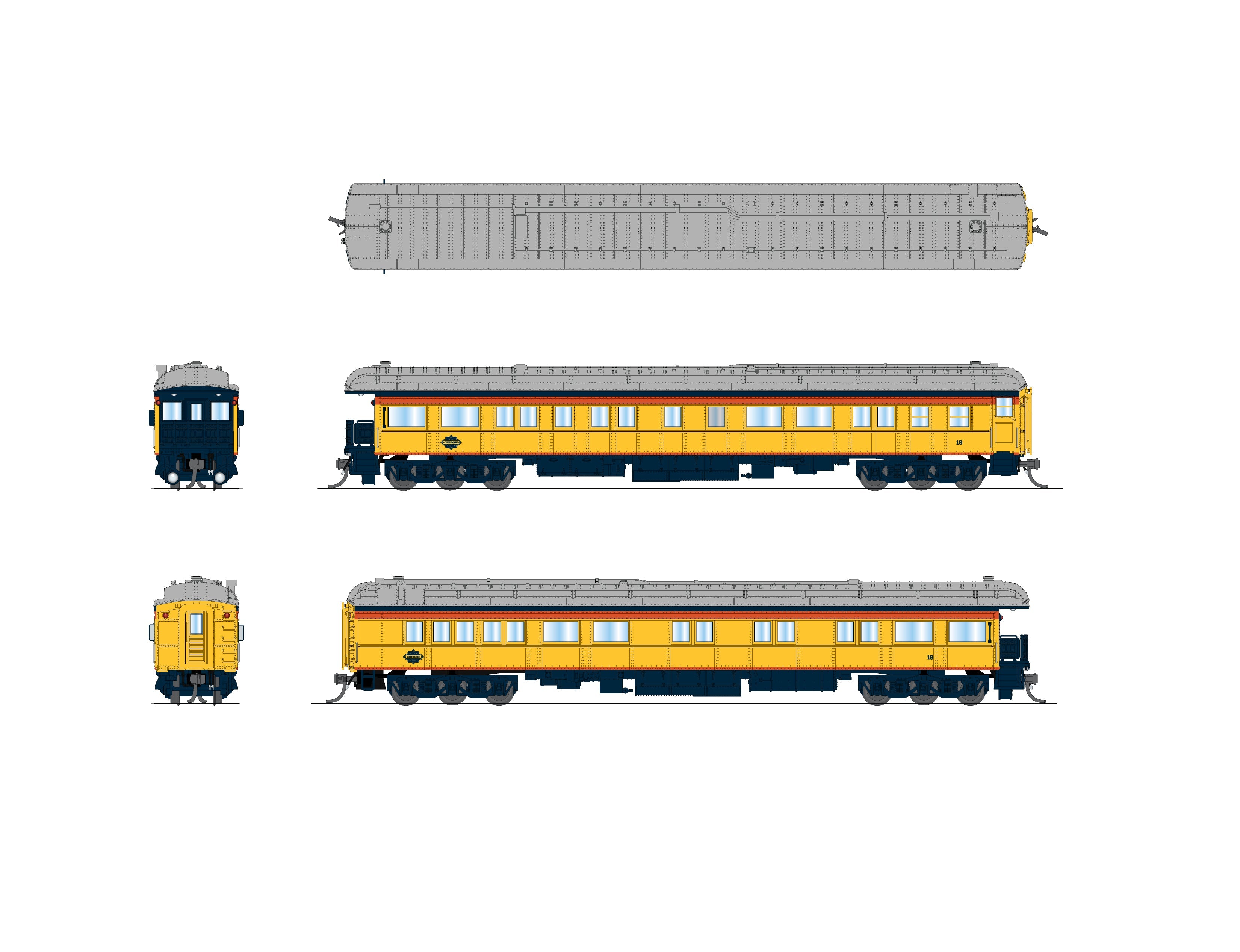 Broadway Limited Imports 10772 N Chessie Steam Special Heavyweight Business Car #18