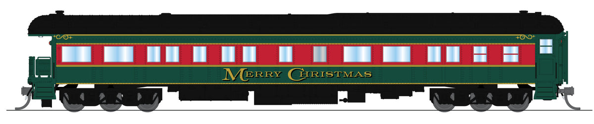Broadway Limited Imports 10780 N Heavyweight Business Car, Christmas Holiday Scheme