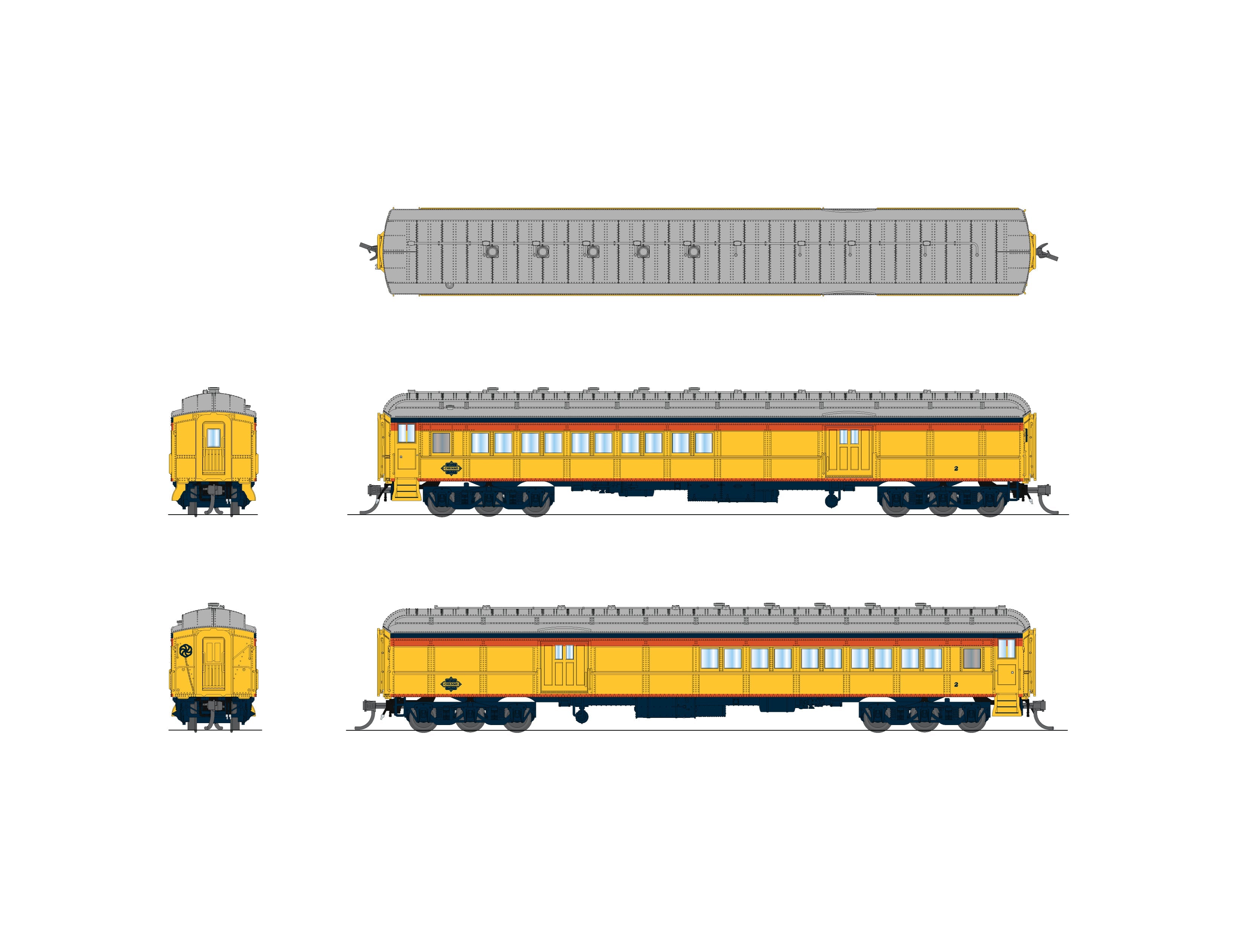 Broadway Limited Imports 10796 N Chessie Steam Special Heavyweight Coach-Baggage Combine #2
