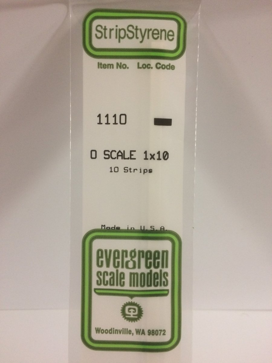 Evergreen 1108 .020" X .208" Opaque White Polystyrene O Scale Strips (1x10) (10 pcs) - Oakville Model Trains Depot