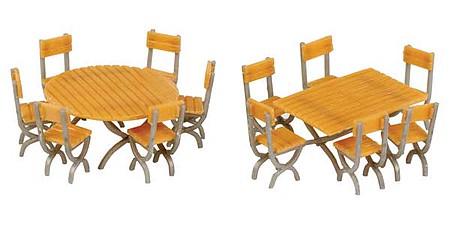 Walthers SceneMaster 4191 HO Scale Tables and Chairs - Kit