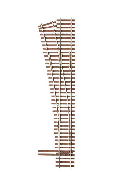 Micro Engineering 14-712 HO Scale Code 83 #5b Left-Hand Turnout with Curved Diverging Route