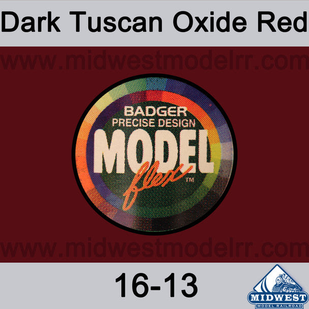 Badger 1613 Modelflex Dark Tuscan Oxide Red Acrylic Paint 1 oz