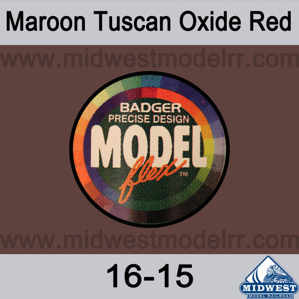 Badger 1615 Modelflex Maroon Tuscan Oxide Red Acrylic Paint 1 oz