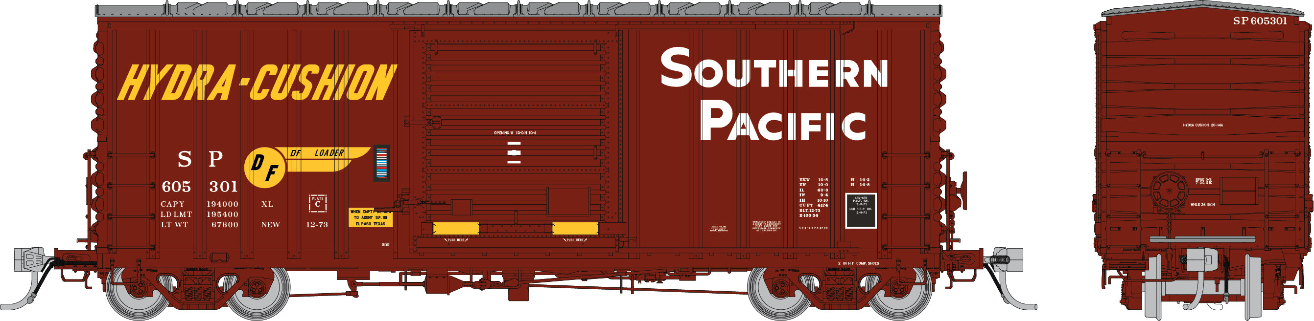 Rapido HO PC&F B-100-34 Boxcar Southern Pacific Delivery 6-Pack