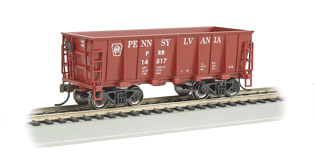 Bachmann 18605 HO Scale Ore Car - Pennsylvania Railroad PRR (Tuscan Red) 14517 - Oakville Model Trains Depot