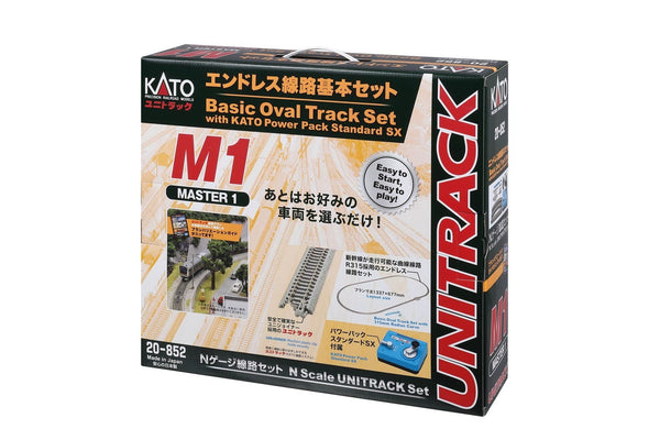 KATO 20-852 N Scale Unitrack M1 Basic Oval Track Set with Power Pack