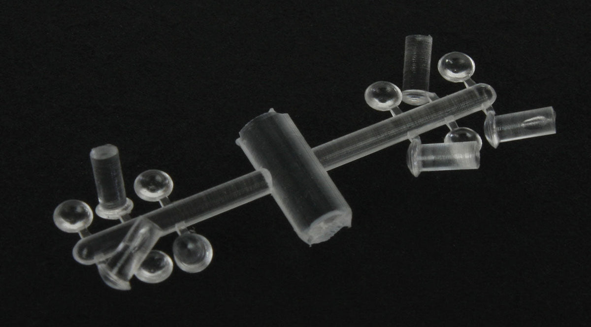 Detail Associates 1709 HO Scale Clear Classification Lights - 7" (.080") Diameter, pkg(12)