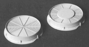 Detail Associates 2004 HO Scale Cooling Fans - 48" Flat Top, pkg(4)