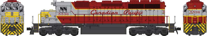 Bowser 24935 HO Scale GMD SD40 (DC) — CP Grey/Maroon Square Filler #5536