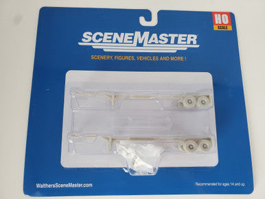Walthers SceneMaster 4550 HO Scale 40' Container Chassis (2-Pack) Undecorated