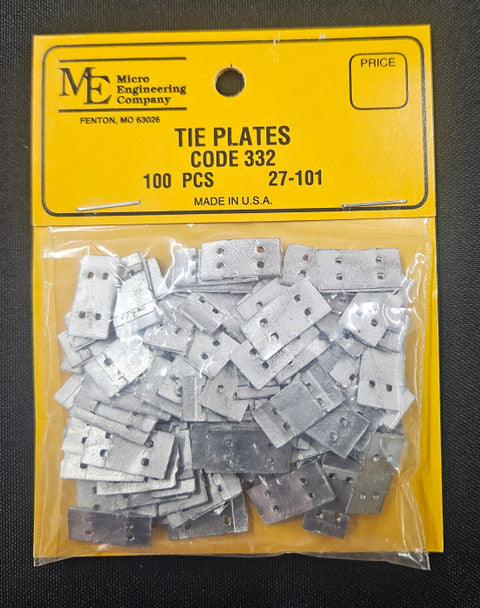 Micro Engineering 27-101 G Scale Code 332 Tie Plates - 100 pcs
