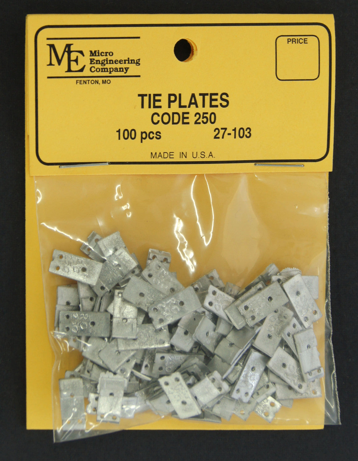 Micro Engineering 27-103 G Scale Code 250 Tie Plates - 100 pcs