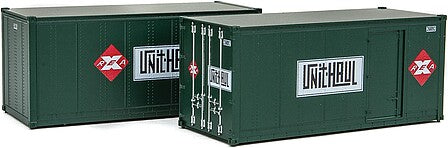 Walthers SceneMaster 8680 HO Scale 20' Smooth-Side Container 2-Pack REA