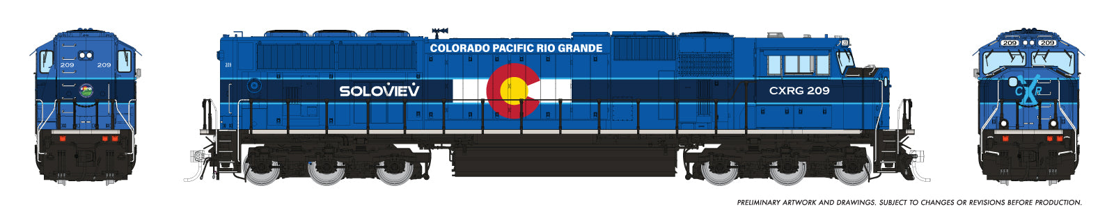 Rapido HO SD70MAC Colorado Pacific Railroad #620 (DC/DCC/Sound)