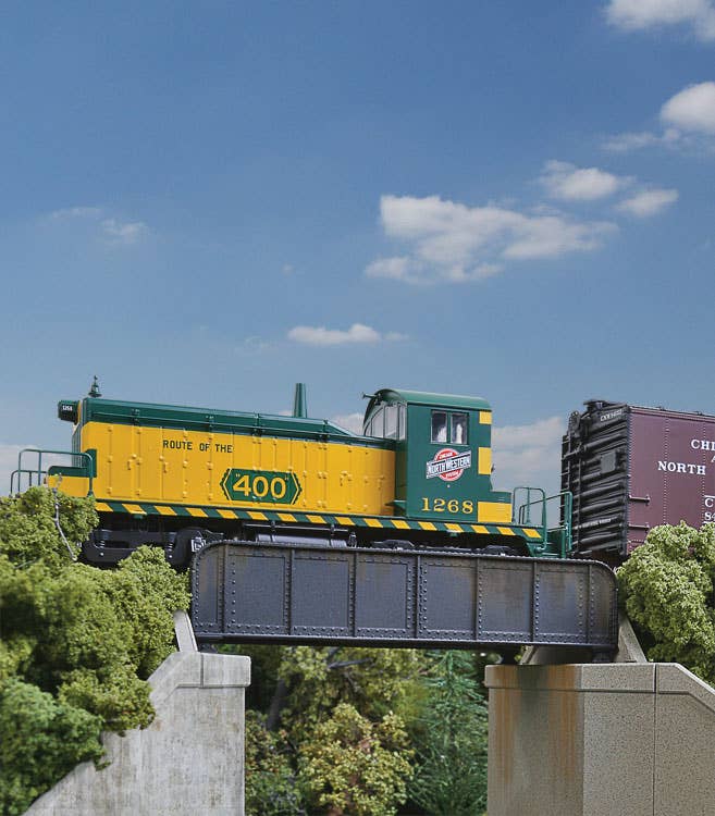 Walthers Cornerstone 4500 HO Scale 30' Single-Track Railroad Through Girder Bridge - Kit - 4-7/32 x 2-3/8 x 1" 10.7 x 6 x 2.5cm