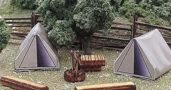 Osborn Models 3113 N Scale Camping Scene - 1 kit