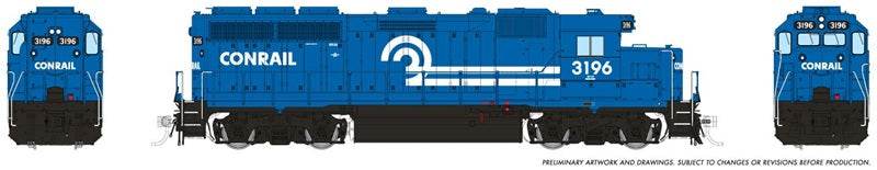 Rapido HO EMD GP40 Conrail #3196 DCC Sound