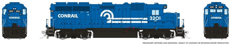 Rapido HO EMD GP40 Conrail #3201 DCC Sound