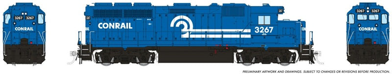 Rapido HO EMD GP40 Conrail #3267