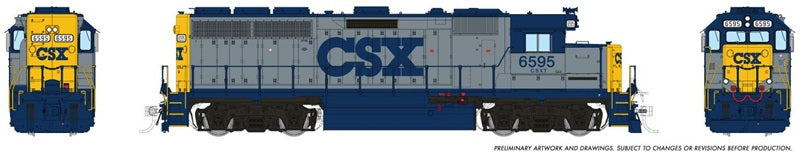 Rapido HO EMD GP40 CSX YN1 #6595 DCC Sound