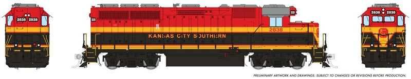 Rapido HO EMD GP40 Kansas City Southern #2838 Southern Belle